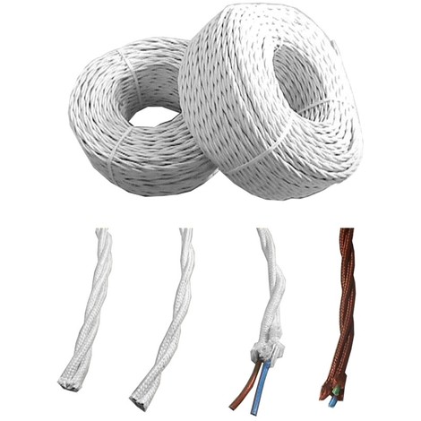 Cable trenzado blanco